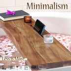 Premium 1.2IN Thickened Board Acacia Wood Bathtub Tray Caddy - Image 3