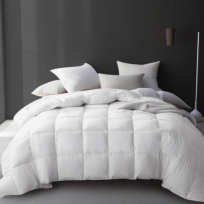 Hotel Grand Luxury White Goose Feather Down Fiber Comforter King Size, 100% by Unknown