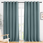 NICETOWN Greyish Blue Blackout Bedroom Curtains, Energy Saving Thermal Window by NICETOWN