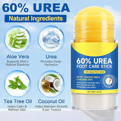 60% Urea with 2% Salicylic Acid Urea Foot Care Stick, Foot Cream Moisturizer - Image 2