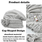 M-bestl Microfiber Hair Towel, Hair Towel Cap, Absorbent Hair Turban Towel - Image 4