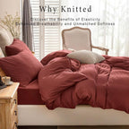 PURE ERA Jersey Knit Duvet Cover Set 100% T-Shirt Cotton Super Soft Comfy 3pc - Image 2