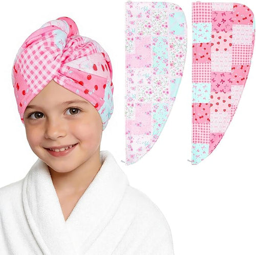 2 Pack Microfiber Hair Towel Wrap by BeBeJoJo
