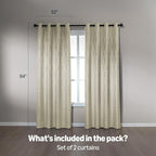 Amazon Basics Jacquard 2-Piece 100% Blackout Curtains, Living Room and Bedroom - Image 5