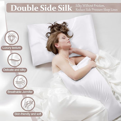 2 Pack 100% Pure Silk Pillowcase - Image 2