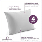 CirclesHome Pillow Protectors 4 Pack Standard Zippered - Image 2