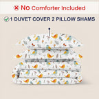 Kotton Culture 120"x98" 3 Pc Oversized King Duvet Cover Set 100% Egyptian Cotton - Image 2