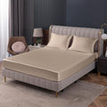 Homiest Taupe Satin Fitted Sheet King Size, Deep Pocket, Luxury & Ultra Soft by Homiest