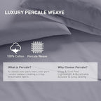 California King Size Flat Sheet 2 Pack, 100% Cotton Percale Flat Bed Sheet - Image 2