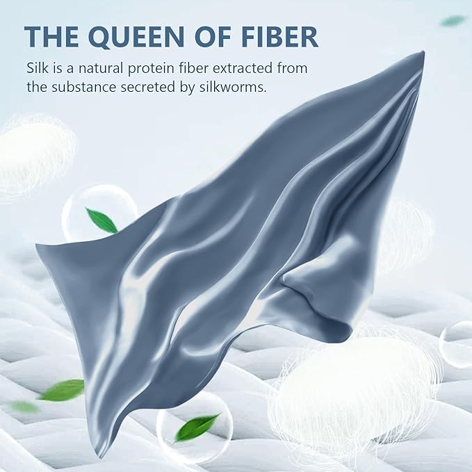 Silk Pillow Cases 2 Pack Queen Size Mulberry Silk Pillowcase Set of 2 - Image 2