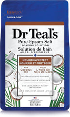 Dr Teal's Salt Soak with Pure Epsom Salt, Nourish & Protect with Coconut Oil by DrTeals