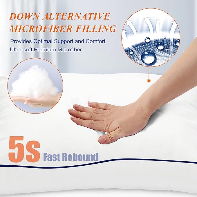MZOIMZO Supportive Firm Bed Pillows - Image 3