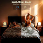 Vivilumens Sound Machine Alarm Clock, Gentle Sunrise Wake Up Light Alarm Clock - Image 9