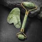 Jade Roller and Gua Sha Set, Natural Jade Stone Facial Massage Tools - Image 7