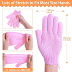anezus Exfoliating Gloves, 6 Pairs Shower Scrub Gloves Bath Loofah Glove - Image 4