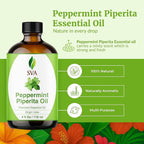 SVA Peppermint Piperita Essential Oil – 4 Fl Oz – 100% Natural Piperita Oil - Image 2