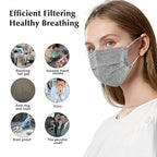 Wecolor 100 Pcs Disposable 3 Ply Earloop Face Masks - Image 6