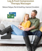 FIT KING Leg Massager for Circulation and Pain Relief, Air Compression Leg and - Image 2