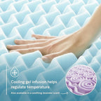 LUCID 3 Inch Gel Memory Foam Mattress Topper, Queen size – 5 Zones – Cooling - Image 2