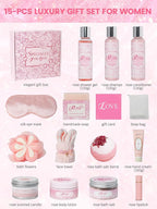Mother's Day Gifts Set 16Pcs Rose Spa Bath & Body Care Set - Image 2