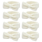 Semato 8 Pcs Creamy White Spa Headband Bachelorette Party Favor Set Skincare by Semato