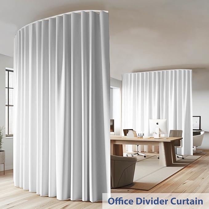 Room Divider Ceiling Mounted Curtains Track Sets Extra Wide Blackout Curtain - Image 3