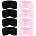 Ondder 8 Pack Makeup Headband Black and Pink Spa Headband Skincare Headbands by Ondder