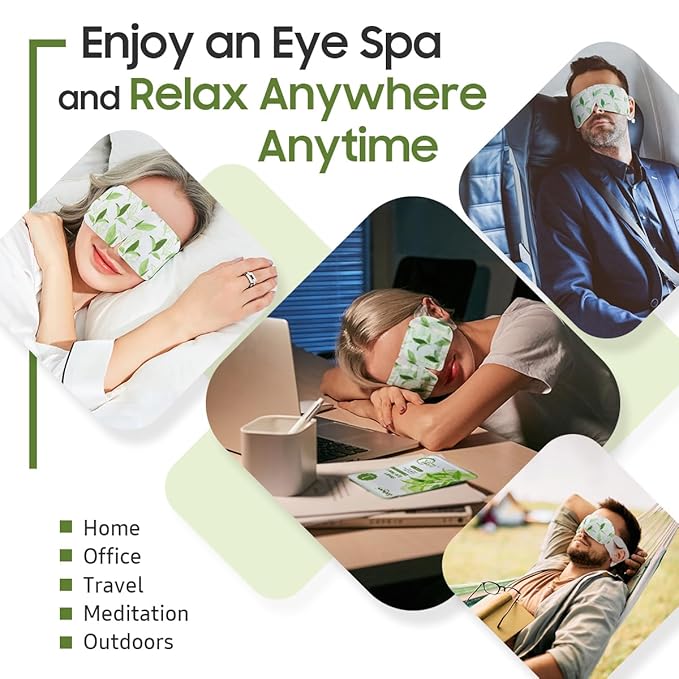 BeHoomi Steam Eye Mask, Self Heating Disposable SPA Warm Compress - Image 6