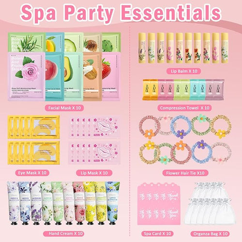 90PCS Spa Party Supplies for Women & Girls, Spa Party Favors Include Face Masks - Image 2