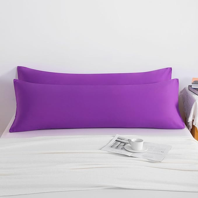 NTBAY Body Pillow Cases Set of 2, 2 Pack Brushed Microfiber Pillow Cases - Image 3