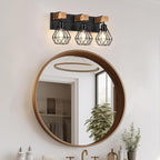 FadimiKoo 3-Light Farmhouse Bathroom Vanity Light Fixtures, Wood Bathroom - Image 5