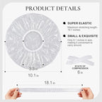 120 PCS Disposable Shower Caps – Large Thick Waterproof Stretchable Clear - Image 2