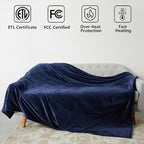 Tefici Electric Heated Blanket Twin, Super Cozy Soft 2-Layer Flannel 62" x 84" - Image 2