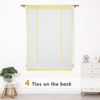 DriftAway Double Layer Linen Blackout Tie Up Curtains Thermal Insulated Fully - Image 6