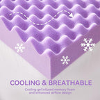 SINWEEK 3 Inch Egg Crate Memory Foam Mattress Topper Queen Size, Soft Mattress - Image 3