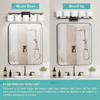 Honesorn 5-Light Vanity Lights, Matte Black - Image 4
