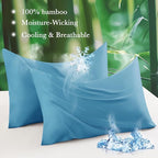 Curved Pillow Case King Size, Side Sleeper Pillow Cases Cover Cooling Rayon - Image 2