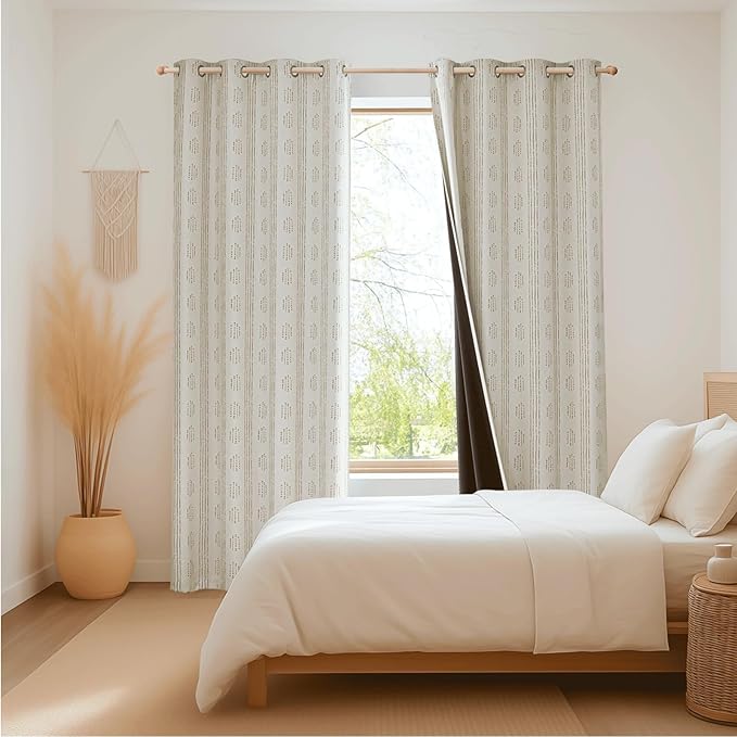 100% Boho Blackout Curtains 90 Inches Long - Image 8