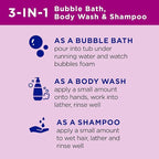 Dr Teal's Kids 3-in-1 Bubble Bath, Body Wash & Shampoo, Boost & Renew Elderberry - Image 4