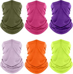 Fuinloth Neck Gaiter, 6 Pack Cooling UV Protection Bandana Face Mask Gator Scarf by fuinloth