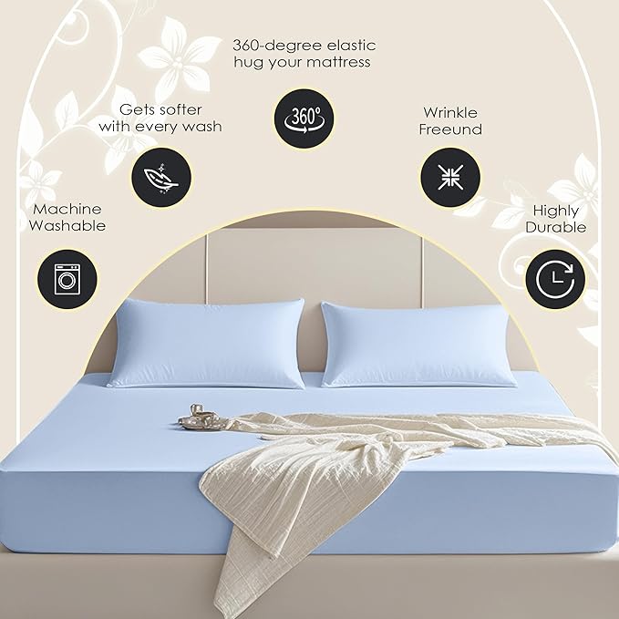 FreshCulture California King Fitted Sheet Only – Premium Hotel-Quality Fitted - Image 4