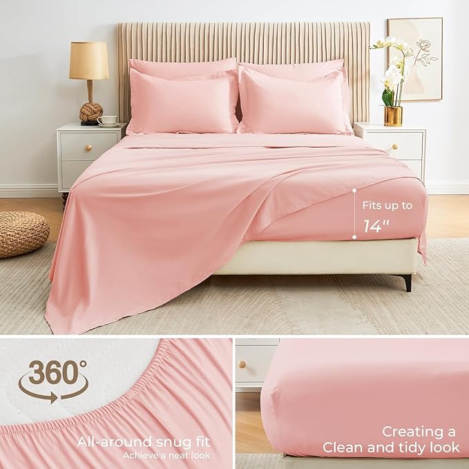 Sasttie Queen Comforter Set, Complete Bedding Set Includes Comforter, Flat Sheet - Image 4