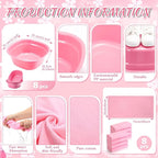 Jeyiour 72 Pcs Foot Spa Set for Girls Include Foot Tub Washbasin Hand Towels - Image 2