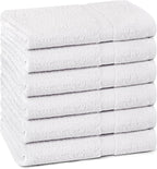 Towel and Linen Mart 100% Cotton White 6 Pack Medium Bath Towel Set, Quick Dry by T+%26+L+Towel+and+Linen+Mart