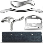 4 in 1 Muscle Scraper Tool Set, Stainless Steel IASTM Scraping Tools by GYXCOELEIASTMTOOL