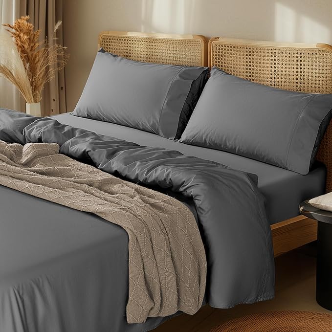 LBRO2M 1000 Thread Count 100% Egyptian Cotton Sheets Set Twin, 3 Piece Sets Bed by LBRO2MBedding