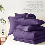 CozyLux Full Size Comforter Sets Purple - Image 7