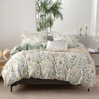 MKXI Wildflower Duvet Cover Set Sage Green Spring Floral Bedding Set Rustic - Image 8
