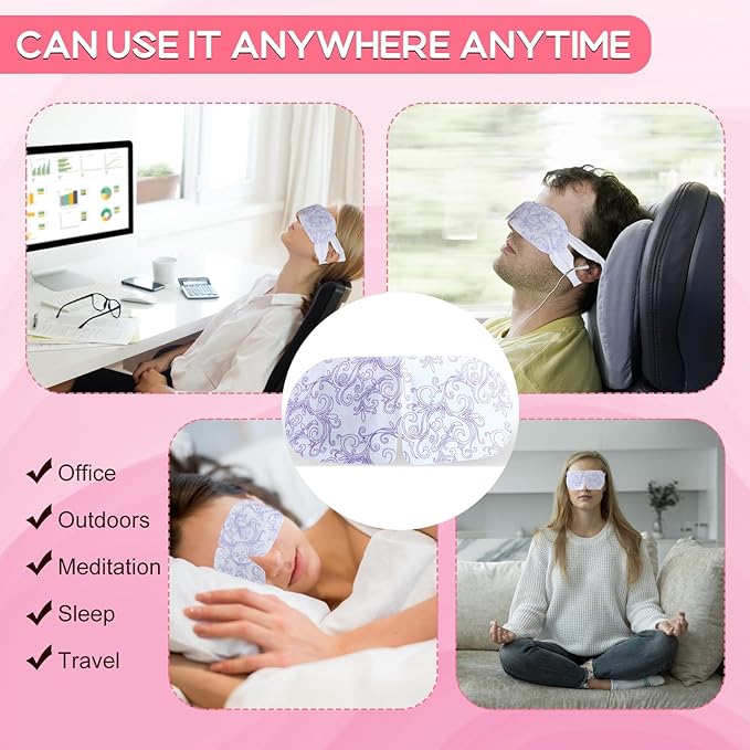 XPCARE 48 Pack Steam Eye Masks for Dry Eyes, Self Heated Steam Warm Eye Mask - Image 7