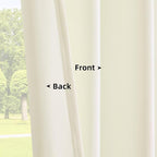 Joydeco Ivory Velvet Curtains 84 inch Length 2 Panels, Luxury Blackout Rod - Image 4